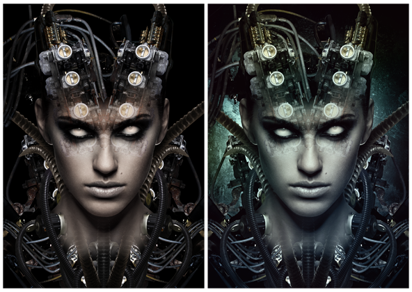 Giger Photoshop Tutorial Color and Background