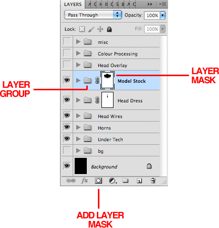 Giger Photoshop Tutorial Layer Group