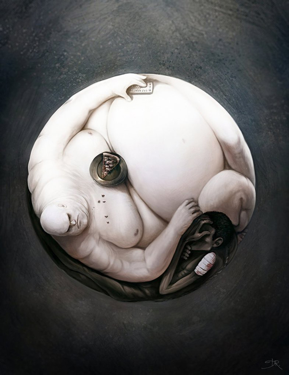 Yin Yang of World Hunger by Deevad (DeviantArt)