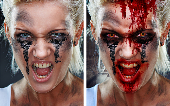 Rage Virus Photoshop Tutorial - Before and After