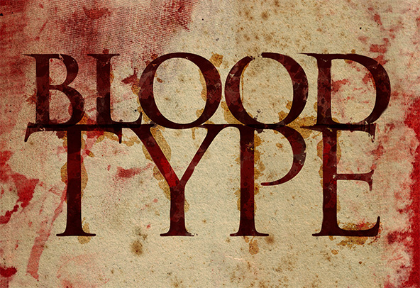 Blood Type Photoshop Tutorial Progression