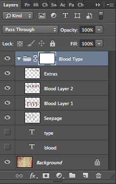 Blood Type Photoshop Tutorial Group Mask